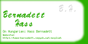 bernadett hass business card